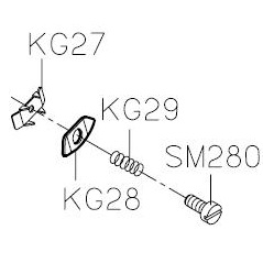 Нитенаправитель игловодителя в сборе (KG27+KG28+KG29+SM280) (original)